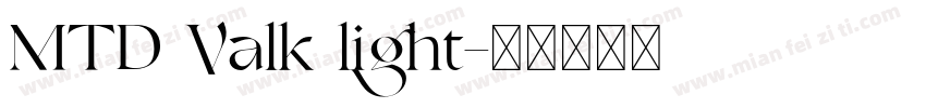MTD Valk light字体转换